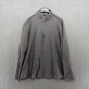 Robert Graham‎ Sweater Mens Large Gray Rainbow Specs 1/4 Zip Classic FIt